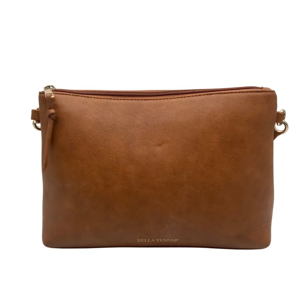 Bella Tunno Brown Leather-Style Pouch